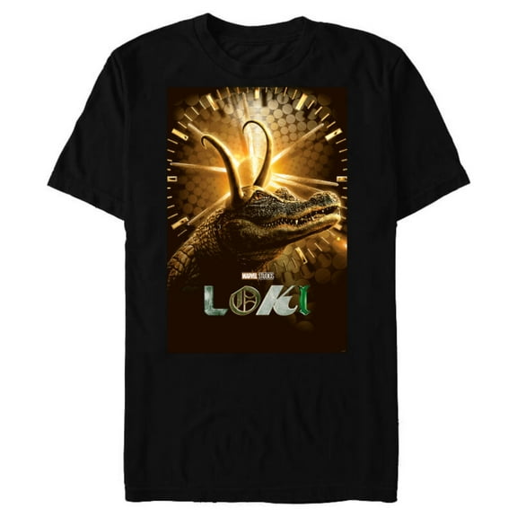 Marvel Loki Disney  Alligator Loki Character Poster - Short Sleeve Blended T-Shirt for Adults – Customized-Black
