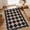 Black Coffee‑A, variant on ZACOO 2'x6' Easy Jute Print Runner Rug, Scalloped Border Checkerboard Machine Washable Ultra‑Thin Non‑Slip Carpet for Hallway Entryway Kitchen, Black Coffee