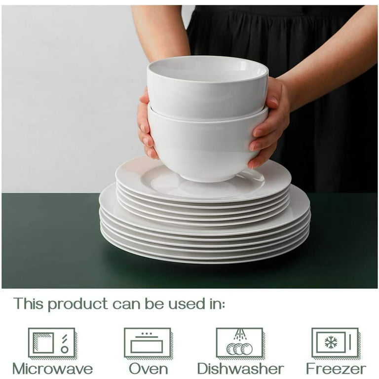 Homestockplus [Set of 6] 34 Oz Big Bowls， Soup Bowls BPA-Free Dishwasher &  Microwave Safe Bowl Sets for Cereal, Salad, Soup