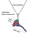 thumbnail image 2 of Collar: Colgante HUOGUO de acero inoxidable para Eritrea africana, 2 of 4
