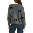 thumbnail image 2 of CeCe womens  Bow Applique Sweater, xs, Grey, 2 of 4