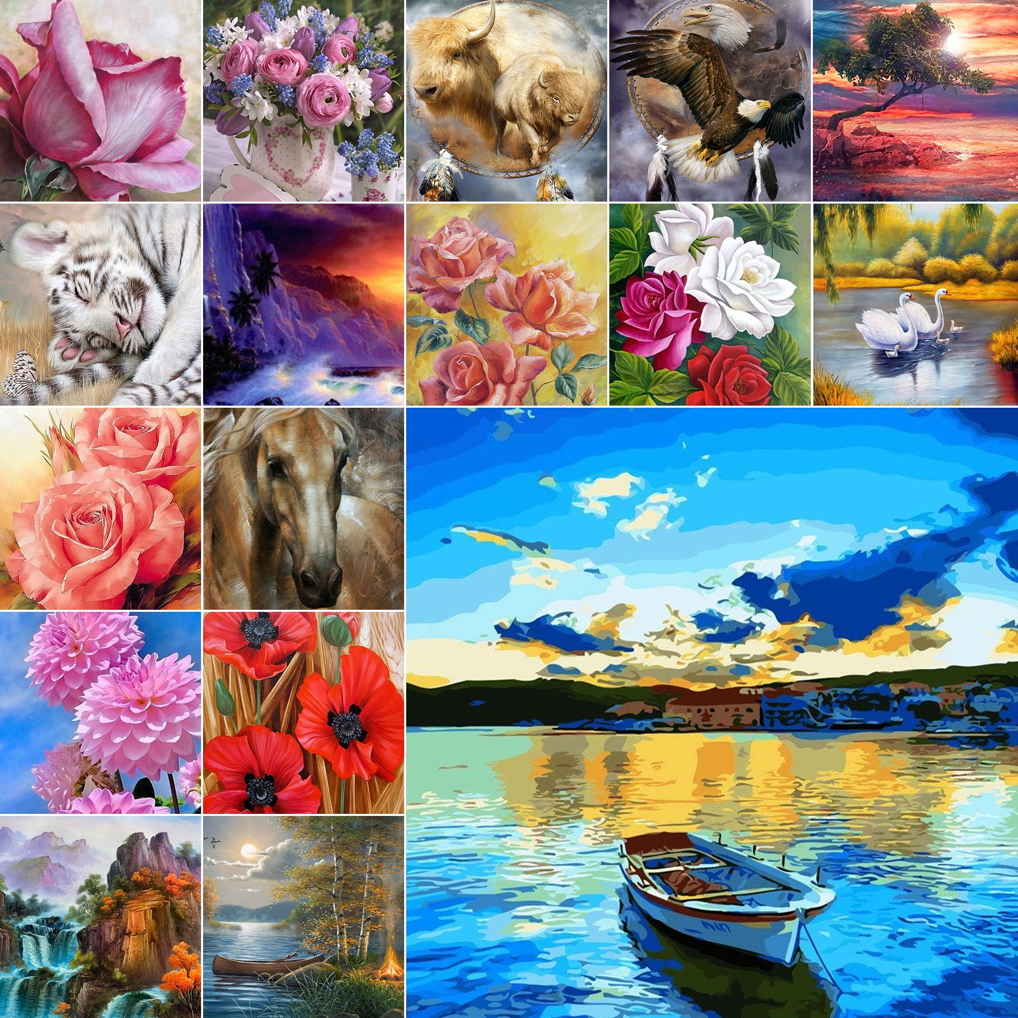 New Flowers Full Drill DIY 5D Diamond Painting Art Home Decor Embroidery Kits