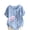 Light Blue, variant on Staron Women's Floral Print Round Neck Short Sleeve Button Down Casual Blouse Plus Size Tunic Top, Army Green S