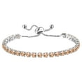 thumbnail image 1 of Visland Women Bracelet Multicolor Cubic Zirconia Ladies Adjustable Beads Bangle for Party, 1 of 8