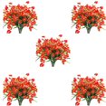 thumbnail image 1 of 20 ramos de plantas de anturio artificiales, arbustos de plástico, vegetación, maceta colgante para interior y exterior., 1 of 6