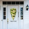 thumbnail image 3 of Ongmies Spring Simulation Flower, Spring & Summer Teardrop Floral Wreath – All-Season Artificial Wreath for Front Door, Wall & Outdoor Home Decor, 3 of 9