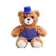 thumbnail image 2 of 11-Inch Cute Teddy Bear Stuffed Animal with Blue Apron, Soft Plush Cuddly Toy, Cozy Huggable Companion for Bedtime, Playtime, Home Decoration, Perfect Gift for Family, Adults and Kids, 2 of 9