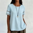 thumbnail image 5 of Ashirexll Summer Tops for Women Summer Casual Button Side Drawstring Sleeveless Top for Warm Days, 5 of 6