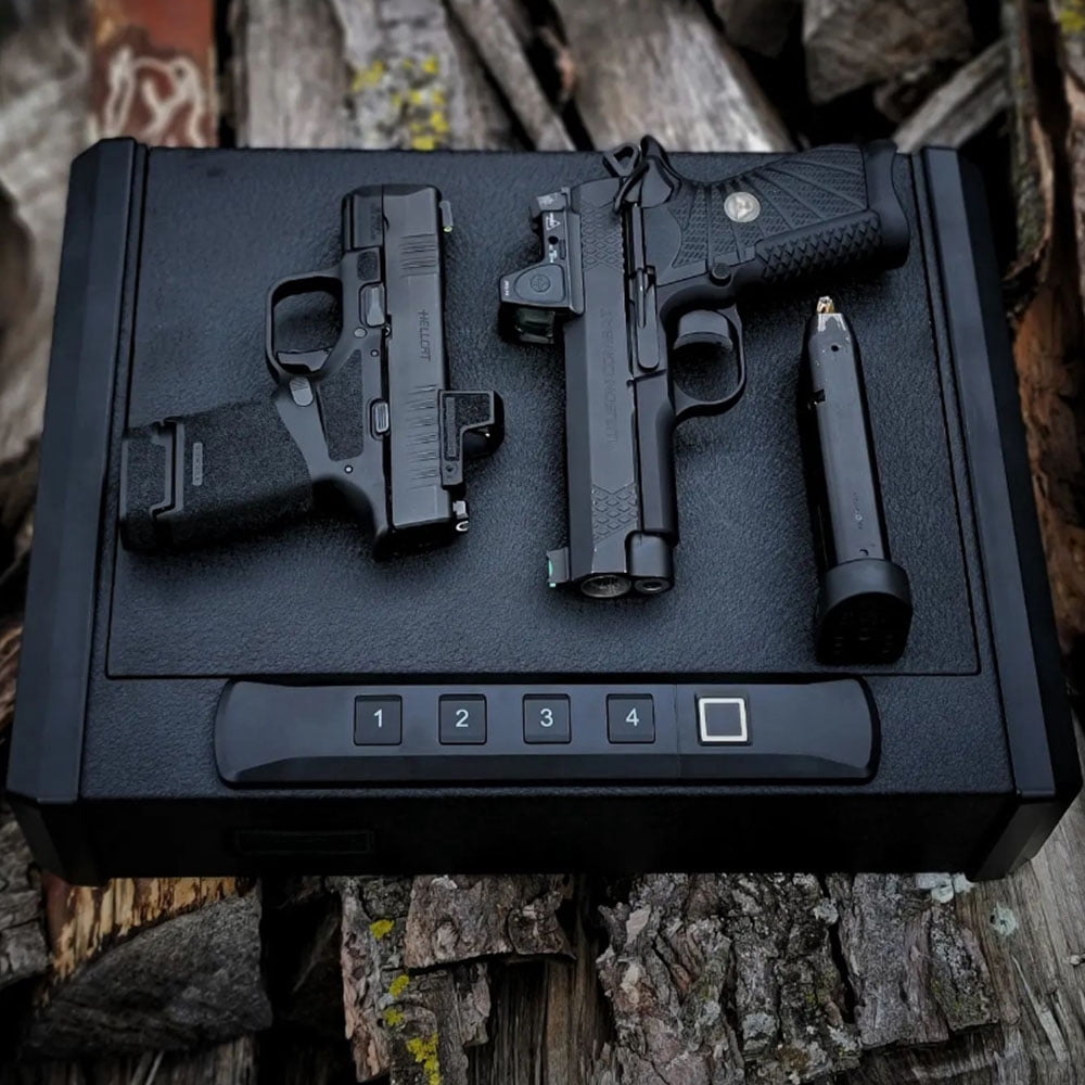 RPNB Gun Safe Biometric with 3 Access Ways for 2 Pistols