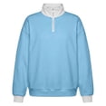 thumbnail image 5 of SGMVNU Girls' Zip Neck Hoodie for Little Girls – Cozy Kids' Casual Sweatshirt with Stand Up Collar Lightweight Winter Layer Sky Blue 7-8 Years, 5 of 7