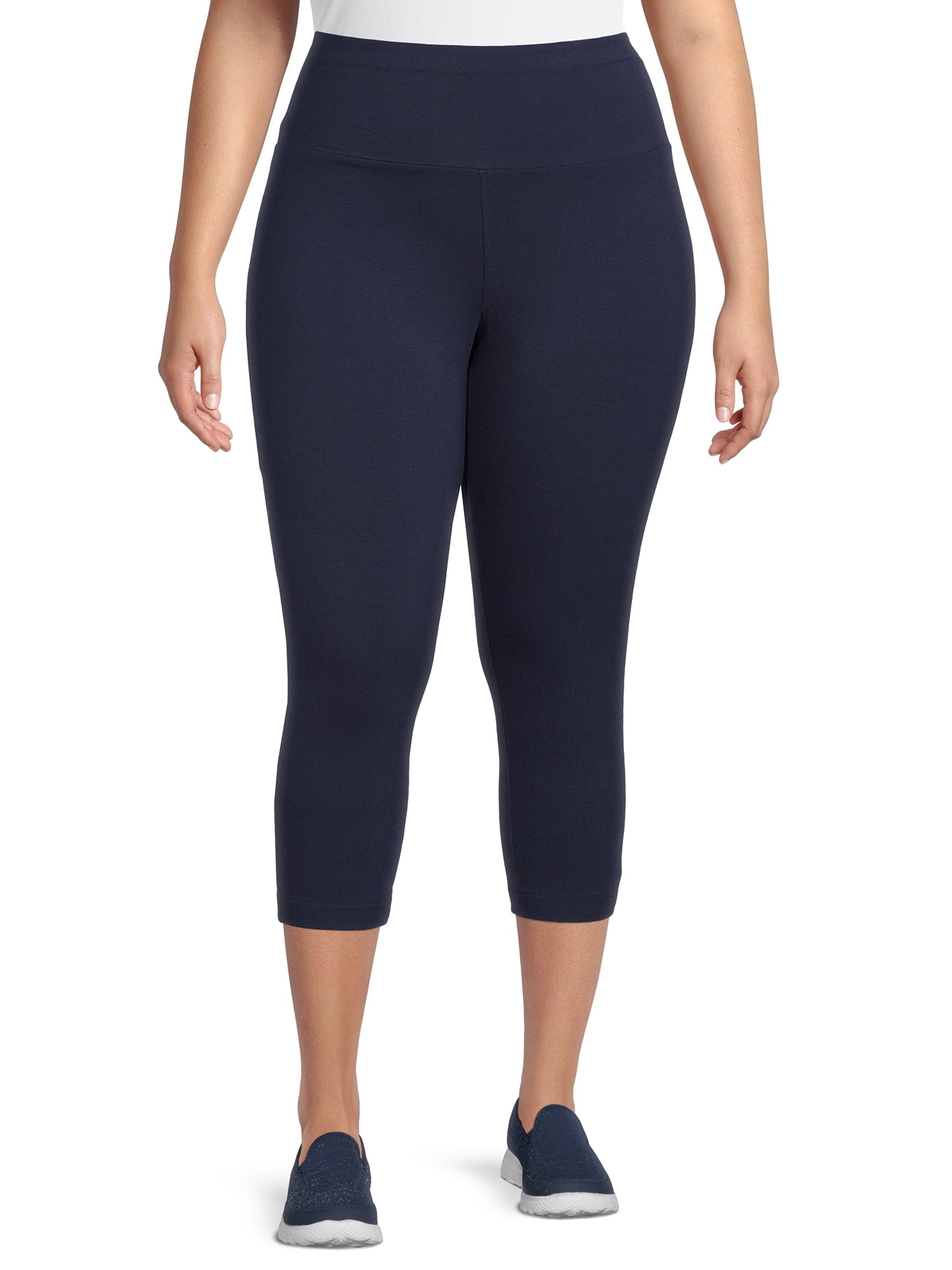 Terra & Sky Women's Plus Size Capri Leggings, 2-Pack - Walmart.com