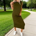 thumbnail image 1 of TaTaai Women's Summer Maxi Dress Hooded Sleeveless Casual Jumper Solid Color Polyester Fabric Vacation Style Everyday Outfit Gift, 1 of 7