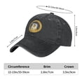 thumbnail image 5 of DouZhe Adjustable Washed Cotton Baseball Cap - Doge Coin Doge-Coin Prints Vintage Dad Hat Unisex Sports Caps (Black), 5 of 7