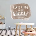 thumbnail image 2 of Children Every Child Is An Artist Empowering Quote Wall Decal Decoration Cute Kids Art Paint Brush Pencil Childrens Room Lasts Years and Easily Removable - Size: 30 In(W) x 24 In(H), 2 of 5