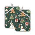 thumbnail image 7 of Yayeee Pot Holders Kitchen Heat Resistant with Pocket 7"x9.8" Cotton Oven Cooking Hot Pads, Green Christmas Trees, 7 of 7
