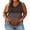 Coffee, variant on Wensltd Women Plus Size V Neck Sleeveless Tank Tops Color Block Soft Stretch Breathable Curved Hem Tank Shirt For Summer Daily Casual