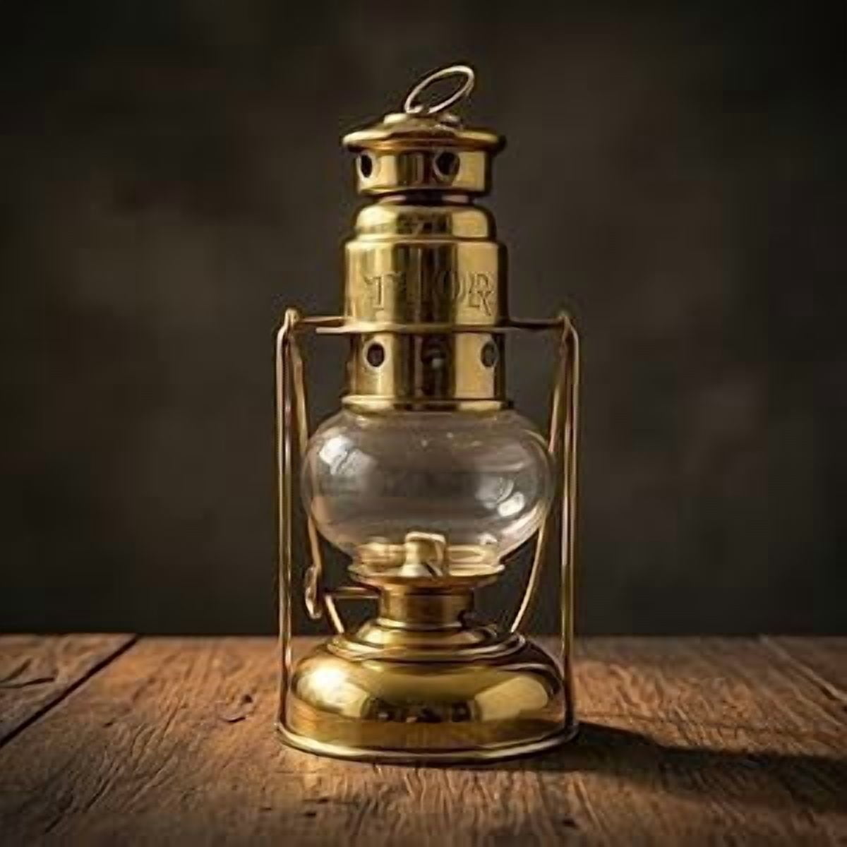 Brass Mini Small Oil Lamp Lanterns for Home Decor 7" (Brass) Rustic Vintage Home Decor Gifts