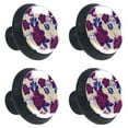 thumbnail image 2 of 4 Pcs Trendy Rose Lined Knobs for Kitchen Cabinet Cupboard Dresser Bookcase Drawer Pulls Handles Round Home Decor, 2 of 8
