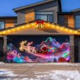 thumbnail image 3 of Huanglei Glow In The Dark Garage Banner Light Up Holiday For Indoor Outdoor Festive Party Sign With LED String Lights, 3 of 5