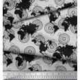 thumbnail image 2 of Soimoi Cotton Voile Fabric Direction Compass & World Map Decor Fabric Printed Yard 42 Inch Wide, 2 of 3