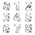 thumbnail image 1 of Stainless Steel Cookie Cutter Number Shapes 9Pcs Number Shape Cookie Biscuits Cutter Mould Stainless Steel Baking Molds, 1 of 5