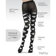 thumbnail image 3 of MeMoi Loves Got To Do With It Opaque Tights - Womens - Female (Medium/Large, Black/White), 3 of 8