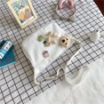 thumbnail image 4 of Canvas Bag Cute Cartoon Bear Doll Single Shoulder Ins Literary Schoolbag for Female Students White, 4 of 5