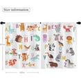 thumbnail image 4 of ABC Animal Curtains 42x63 Inch Cute Colorful Alphabet Kids Bedroom Classroom Print Curtains Boy Girls Playroom Nursery Children Toddler Small Short Curtains 2 Panels Window Treatment Drapes, 4 of 6