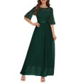 thumbnail image 1 of Vestido de noche Wedtrend vestido largo de chifón verde oscuro 3XL para mujer, 1 of 6