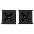 thumbnail image 6 of FCMP Outdoor MOD-WP3000 Wicker-Pattern Resin 24" Tall Indoor/Outdoor Self-Watering Pedestal Taper Planter, Black, 2 Pack, 6 of 12
