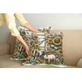 thumbnail image 2 of Ambesonne Rustic Throw Pillow Cover 2 Pack, Vintage Farm Pig and Horse, 18", Mustard Green Taupe, 2 of 7