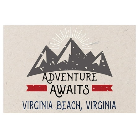 

Virginia Beach Virginia Souvenir 2x3 Inch Fridge Magnet Adventure Awaits Design