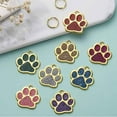 thumbnail image 3 of Monebena Personalized Dog Tag Custom Engraving of Content for Your Pet's Name and Information Cute Paw Shaped Pet Id Tag Dog Footprint Gold, 3 of 9