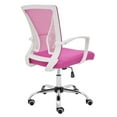 thumbnail image 4 of Modern Home Zuna Mid-Back Office Task Chair - Ergonomic Back Supporting Mesh Back Desk Chair (White/Pink), 4 of 7