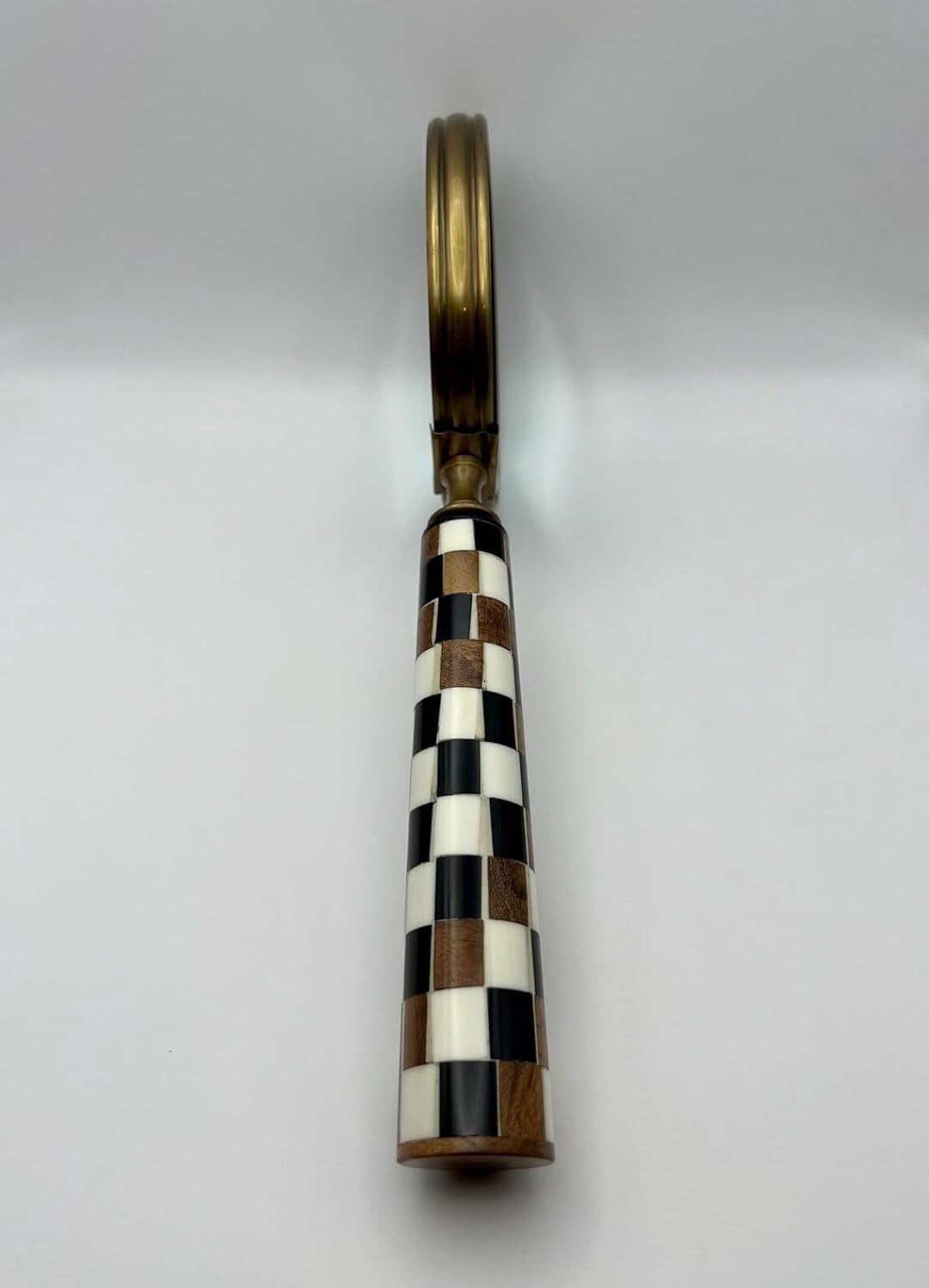 Maritime treasures  5 Inch Magnifying Glass with Large Handle, Antique & Brown