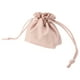 thumbnail image 1 of 1 Pc Bolsa de Cosméticos Portátil con Cierre de Cordón para Vacaciones y Viajes de Negocios PU Rosa, 1 of 3
