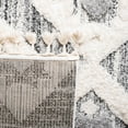 thumbnail image 6 of SAFAVIEH Moroccan Tassel Dawson Geometric Shag Runner Rug, Grey/Ivory, 2'3" x 6', 6 of 10