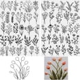 thumbnail image 3 of Twinkseal Pants Embroidery Patch 2 Sheets Stitch Embroidery Patches Water Soluble Stabilizers with Flower Patterns Diy Hand Sewing Lover's Dream, 3 of 8