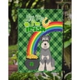 thumbnail image 3 of Salt Pepper Natural Ears Schnauzer St. Patrick's Day Flag Garden Size 11.25 in x 15.5 in, 3 of 3