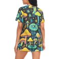 thumbnail image 2 of joogoo Women's Pajama Set Bohomia Magic Mushroom Short Sleepwear Loungewear with Pockets S, 2 of 7