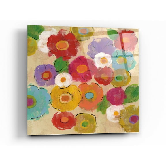 Epic Art 'Bohemian Bouquet II' by Silvia Vassileva, Acrylic Glass Wall Art, 36"x36"