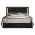 thumbnail image 2 of Home Design Gianna Queen Tufted Upholstered Platform Bed Frame with Button-Tufted Headboard and Bed Skirt, Black, Easy Assembly, 2 of 5