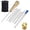 B001- Black, variant on Heavy Duty Sewing Needles, Upholstery NeedlesforHand Sewing, Leather Sewing Needles, Leather Sewing Awl, Nylon ThreadforSewing, Leather Thimble, Hand Tools, Brown, 1 Kit,