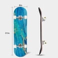 thumbnail image 3 of Skateboards for Beginners Modern abstract luxury for birthday greeting poster turquoise blue 31"x8" Maple Double Kick Concave Boards Complete Skateboards Outdoor for Adults family friends Gifts, 3 of 5