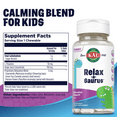 thumbnail image 2 of KAL Relax-a-Saurus, Stress Support Supplement for Kids, L-Theanine for Children with Herbal Stress Relief & Relaxation & Blend, Delicious Natural Grape Flavor, 60-Day Guarantee, 30 Chewables, 2 of 7
