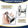 thumbnail image 3 of Uxcell Sanitary Fitting Reducer Fitting, 304 Stainless Steel for Piping Systems 2-1/4"x3/4" Tube 2.5"x1.5" Sanitary Clamp 77.5x50.5mm 1 Count, 3 of 7