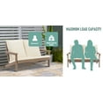 thumbnail image 3 of Boyel Living 54-in Resin Outdoor Patio Lounge Chair Arm Seat With Cushions, 3 of 7
