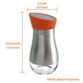 thumbnail image 4 of Stainless Steel Salt & Pepper Shakers Glass Bottom Rotating Cover Spice Sugar, 4 of 4
