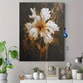 thumbnail image 4 of Textured White and Gold Flower Canvas Print, Suitable for Living Room, Bedroom, Dining Room, Office, Hotel, Entryway, 4 of 8