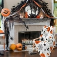 thumbnail image 3 of Luxury Fuzzy Halloween Blanket Pumpkin Ghosts Bat Spider Web Cat Maple Leaf Throw Blanket for Couch Lightweight Cozy Soft and Warm Plush Throws Blankets for Sofa Bed Living Room in Fall 40"x30", 3 of 6